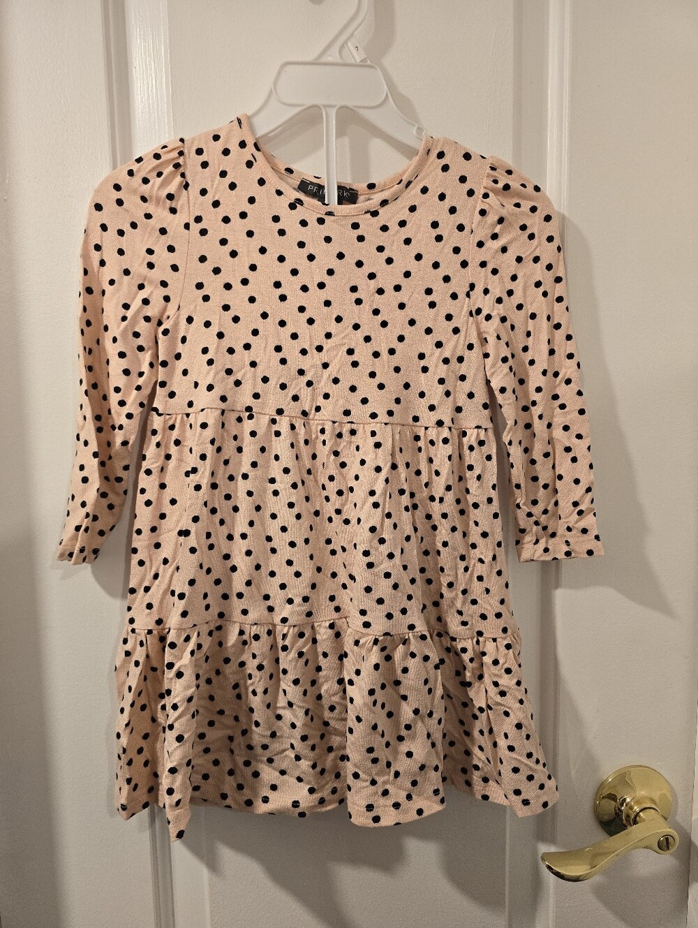 Girls Pink Polka Dress 2-3Y Primark